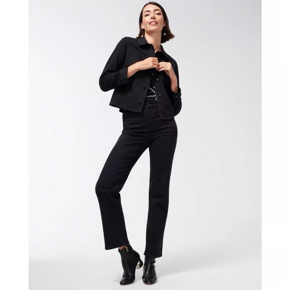 Chico's Design Black Cotton Blend Jacket